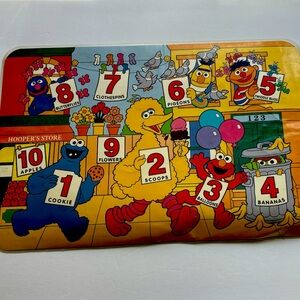 Vintage Sesame Street Double Sided Plastic Coated Placemat Year 2000